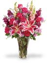 Bouquet rosato tondo e compatto