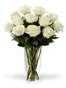 12 rose bianche a bouquet