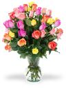 Rose colorate a mazzo